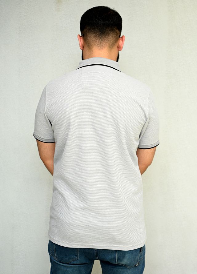 Sanaulla Exclusive Pret Casual Cotton Polo 8043R-2 Grey