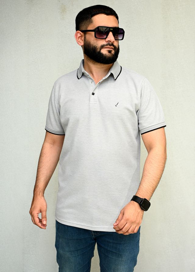 Sanaulla Exclusive Pret Casual Cotton Polo 8043R-2 Grey