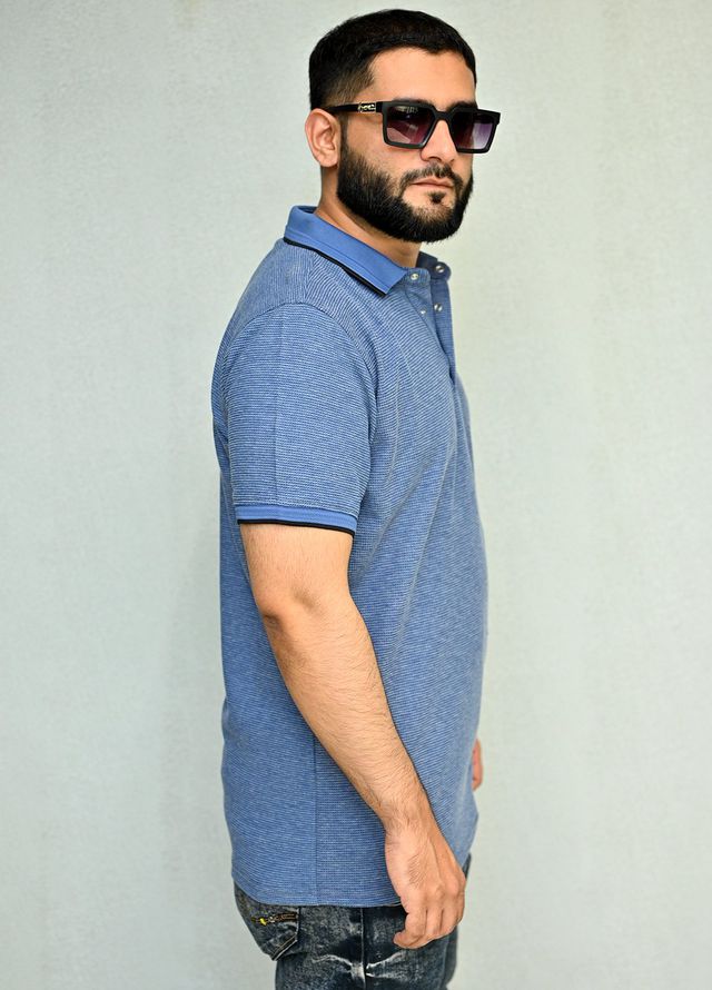 Sanaulla Exclusive Pret Casual Cotton Polo 8043R-2 Sky Blue