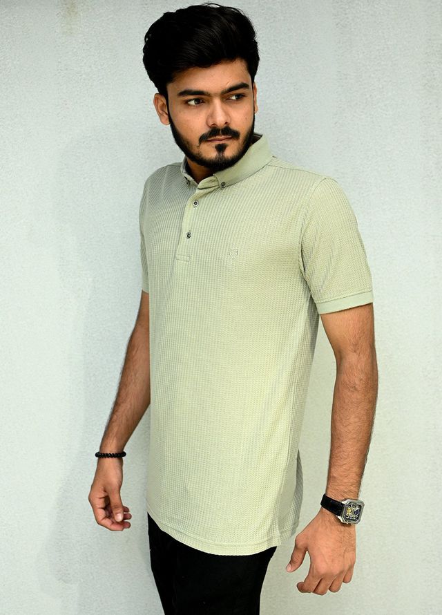 Sanaulla Exclusive Pret Casual Cotton Polo D3147 Grey