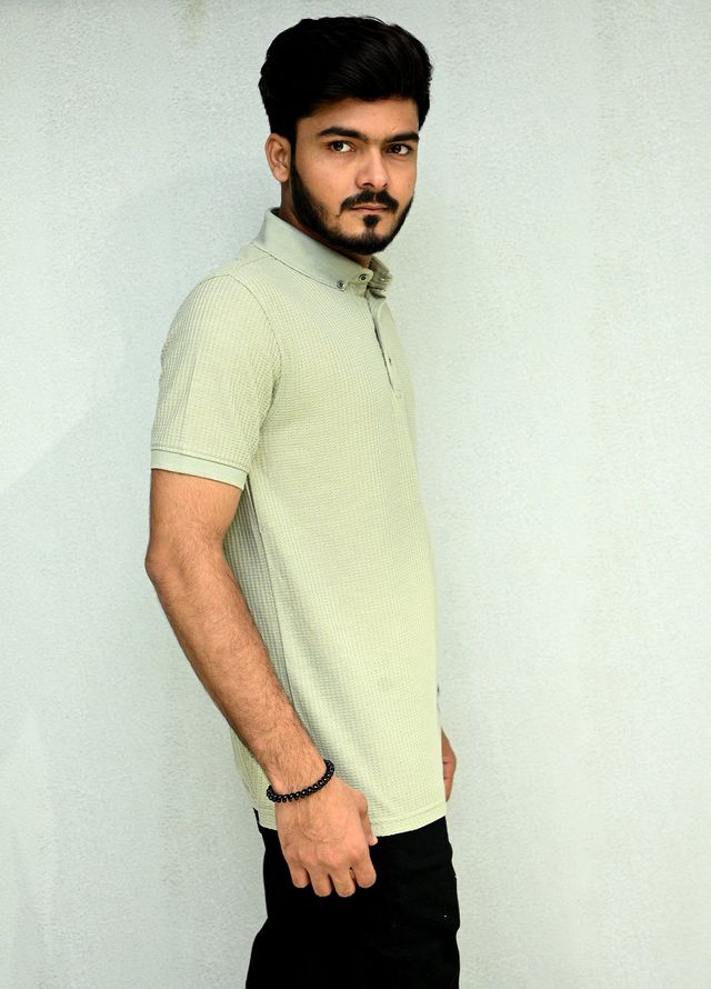 Sanaulla Exclusive Pret Casual Cotton Polo D3147 Grey