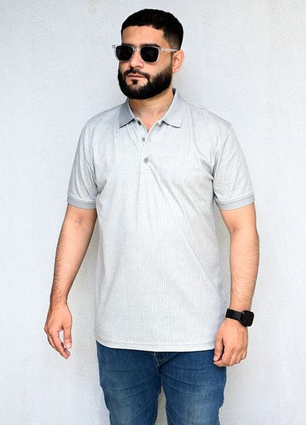 Sanaulla Exclusive Pret Casual Cotton T-Shirt D-3077 Grey