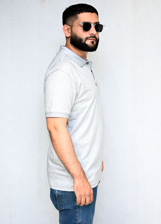Sanaulla Exclusive Pret Casual Cotton T-Shirt D-3077 Grey