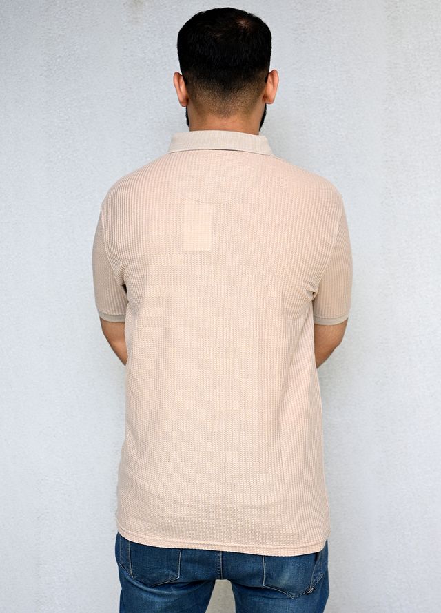 Sanaulla Exclusive Pret Casual Cotton T-Shirt D-3147 Light Brown