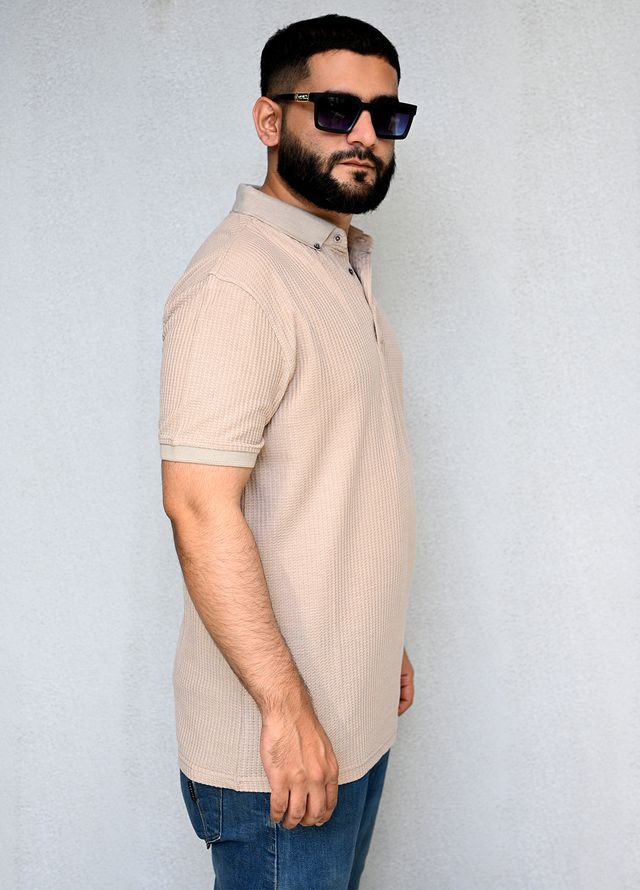 Sanaulla Exclusive Pret Casual Cotton T-Shirt D-3147 Light Brown