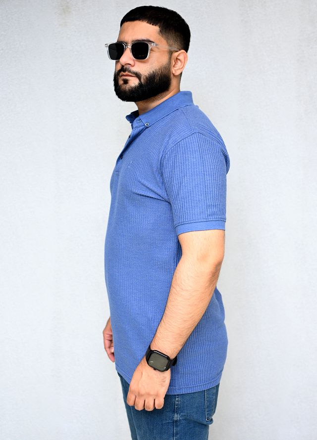Sanaulla Exclusive Pret Casual Cotton T-Shirt D-3147 Sky Blue