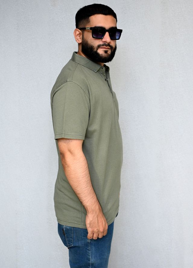 Sanaulla Exclusive Pret Casual Cotton T-Shirt D-3153 Green
