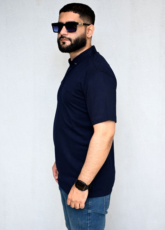 Sanaulla Exclusive Pret Casual Cotton T-Shirt D-3153 Navy