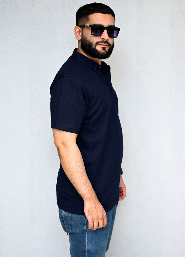 Sanaulla Exclusive Pret Casual Cotton T-Shirt D-3153 Navy