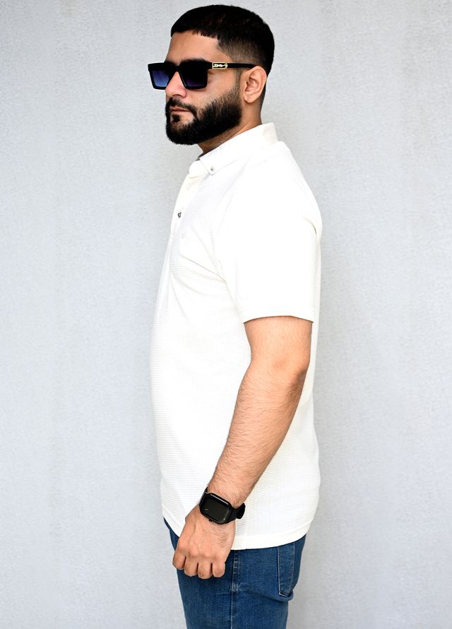Sanaulla Exclusive Pret Casual Cotton T-Shirt D-3153 White