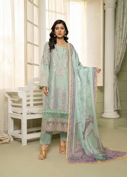 Sara Jahan Pret Embroidered Cotton 3 Piece Suit Hooriya