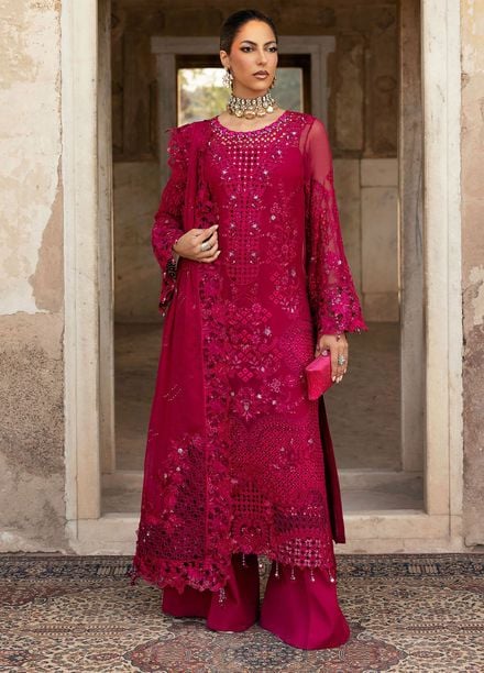Sardinia Embroidered Chiffon Suits Unstitched 3 Piece SRD25CF D-1102 Meera - Formals Collection