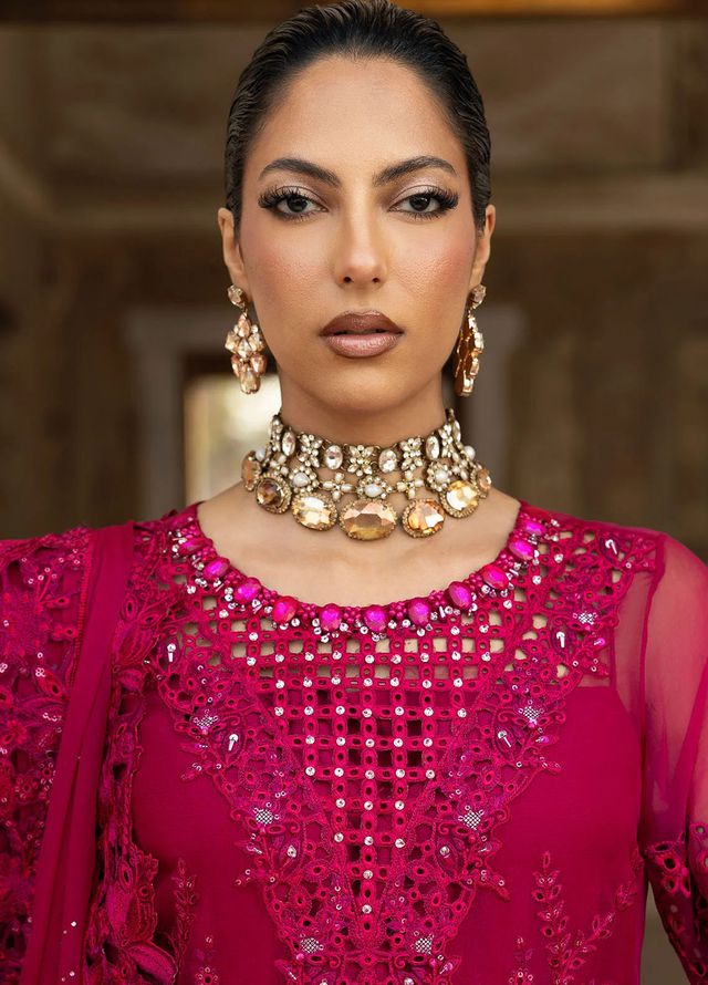 Sardinia Embroidered Chiffon Suits Unstitched 3 Piece SRD25CF D-1102 Meera - Formals Collection