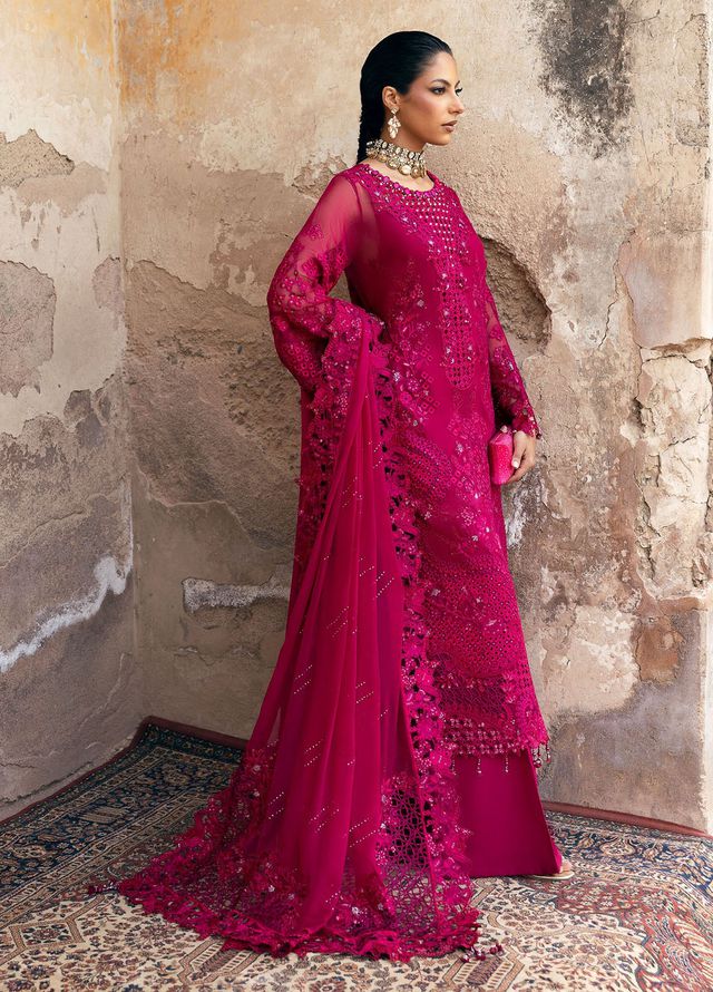 Sardinia Embroidered Chiffon Suits Unstitched 3 Piece SRD25CF D-1102 Meera - Formals Collection