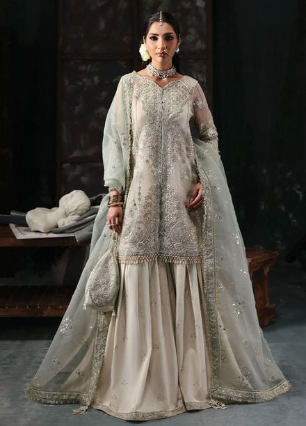 Sardinia Embroidered Organza Suits Unstitched 3 Piece D-1202 Kara - Formals Collection