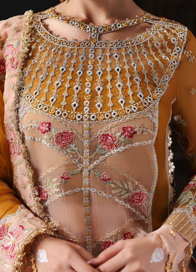 Sardinia Embroidered Organza Suits Unstitched 3 Piece D-1203 Elena - Formals Collection