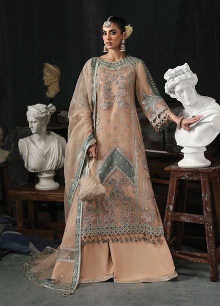Sardinia Embroidered Organza Suits Unstitched 3 Piece D-1204 Nova - Formals Collection