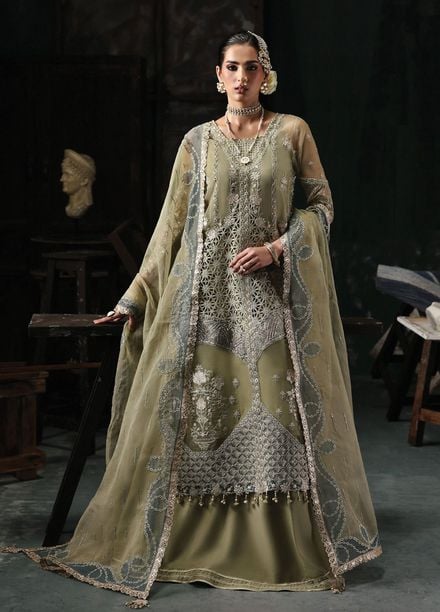 Sardinia Embroidered Organza Suits Unstitched 3 Piece D-1206 Inara - Formals Collection