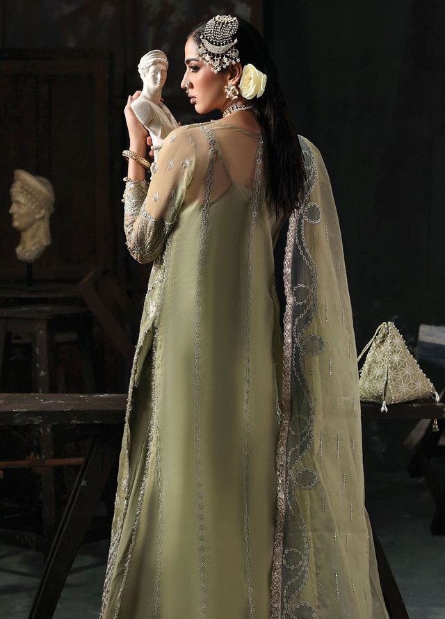Sardinia Embroidered Organza Suits Unstitched 3 Piece D-1206 Inara - Formals Collection