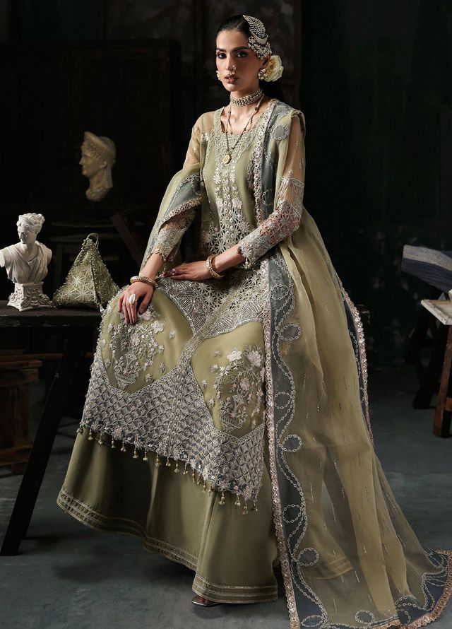Sardinia Embroidered Organza Suits Unstitched 3 Piece D-1206 Inara - Formals Collection