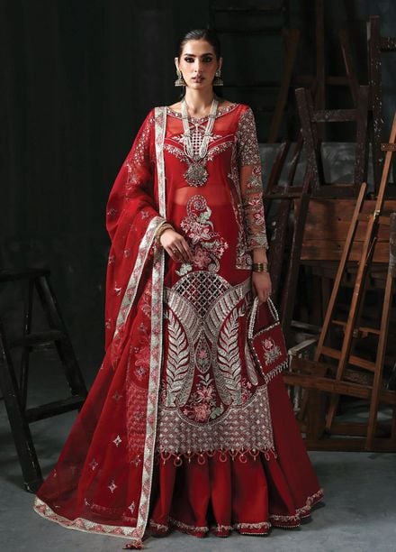 Sardinia Embroidered Organza Suits Unstitched 3 Piece D-1207 Zuri - Formals Collection