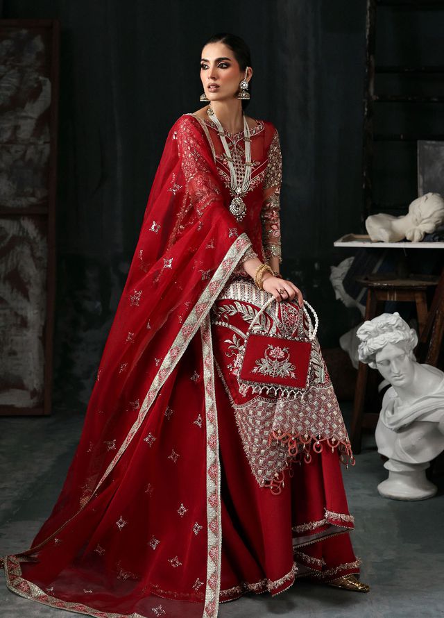 Sardinia Embroidered Organza Suits Unstitched 3 Piece D-1207 Zuri - Formals Collection