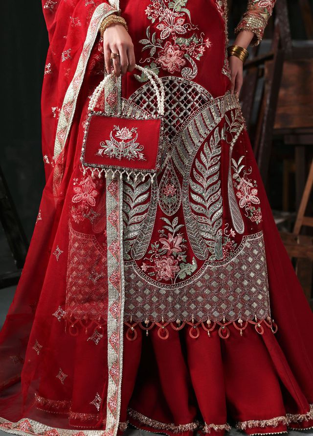 Sardinia Embroidered Organza Suits Unstitched 3 Piece D-1207 Zuri - Formals Collection