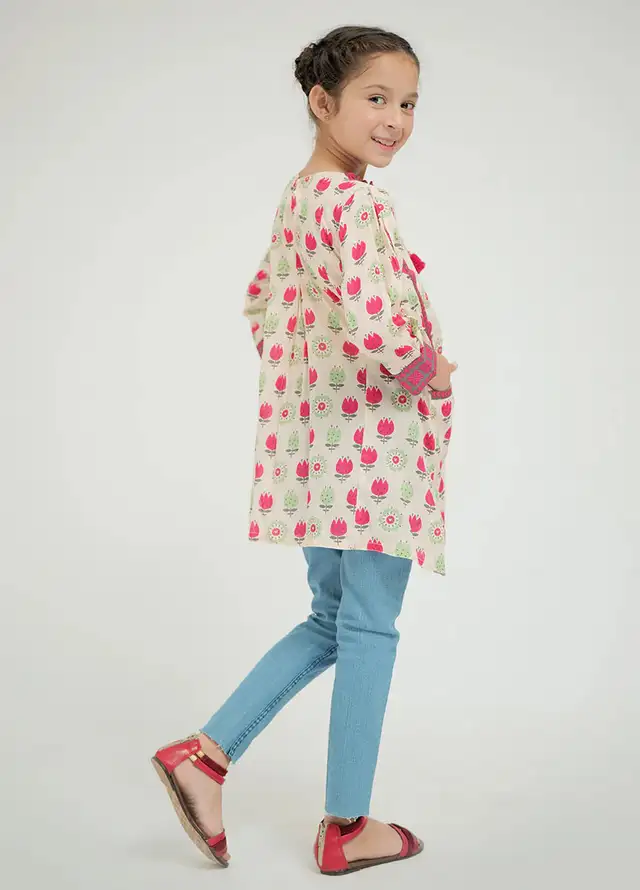 Senorita Pret Casual Cotton Lawn Kurti For Kids KAA-02579