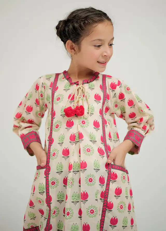 Senorita Pret Casual Cotton Lawn Kurti For Kids KAA-02579