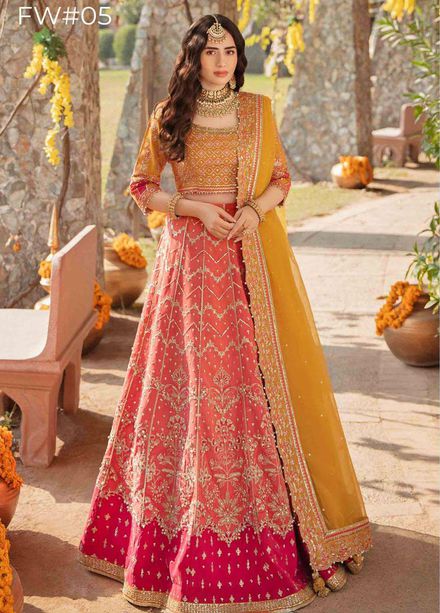 Shadmani Phirsy By Qalamkar Embroidered Raw Silk Suits Unstitched 3 Piece QLM22SP FW-05 Gulshan - Wedding Formal Collection