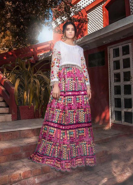 Sidra Mumtaz Embroidered Velvet Stitched 3 Piece Suit SM20GS 2101-GM-03 MOONSTONE
