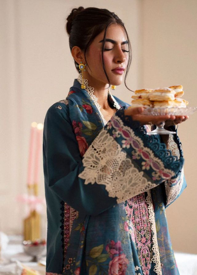 Signature by AJR Embroidered Lawn Suits Unstitched 3 Piece AJR25SL D-01 Cascade - Summer Collection