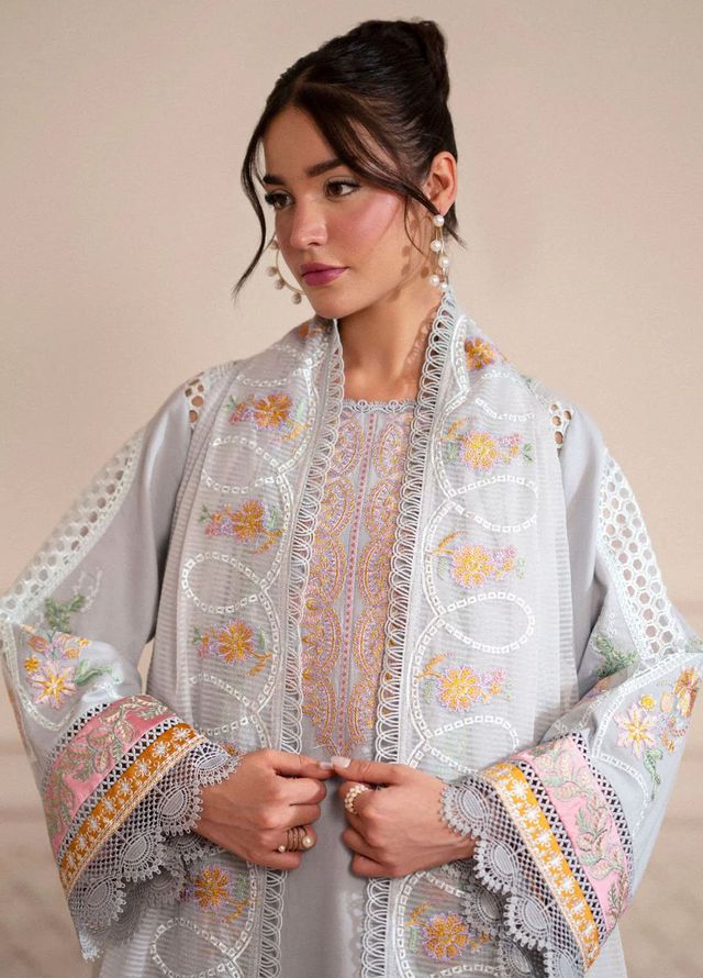 Signature by AJR Embroidered Lawn Suits Unstitched 3 Piece AJR25SL D-04 Dewberry - Summer Collection