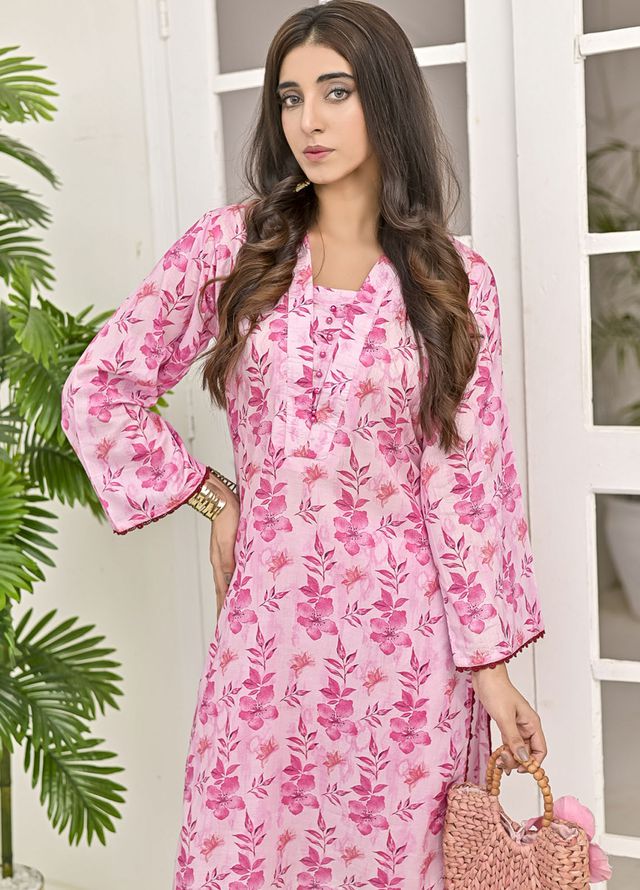 Silcot Pret Printed Lawn 2 Piece Suit Pink Reverie