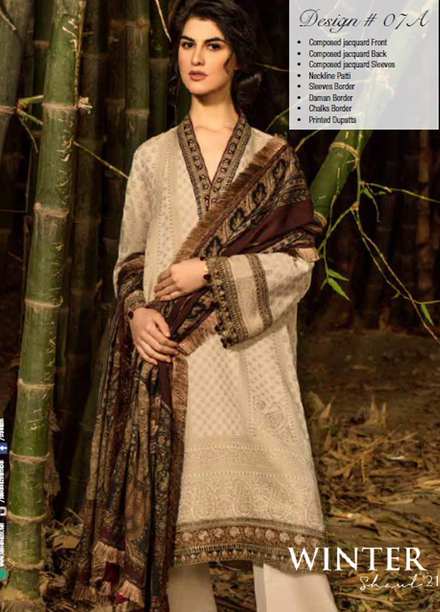 Sobia Nazir Embroidered  Suits Unstitched 3 Piece SN21W 07A - Winter Collection