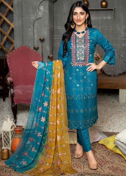 Soire By MTF Embroidered Chikankari Suits Unstitched 3 Piece MTF22S 02 - Summer Collection