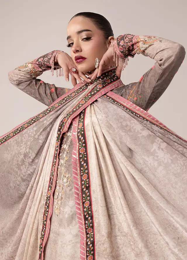 Suay by Sahane Handwork Silk Suits Unstitched 3 Piece SNE25S CT-15005 Zade - Silk Collection