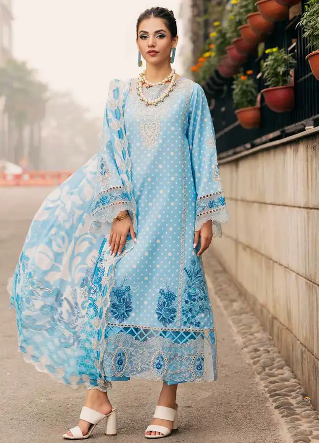 Swissmiss by Charizma Embroidered Swiss Viole Suit Unstitched 3 Piece CR25SV CSM5- 04 - Summer Collection