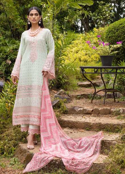 Tahra By Zainab Chottani Embroidered Lawn Suits Unstitched 3 Piece TZC22SS PARADISE DEW 2B - Spring / Summer Collection