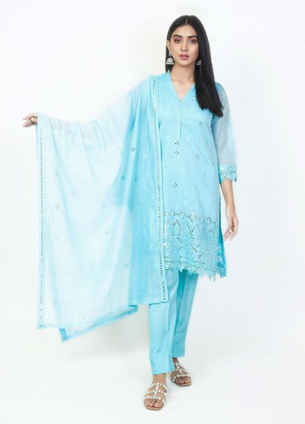 Fashion Porters Luxury Pret Embroidered Cotton Net 4 Piece Dress SUS22-TM2