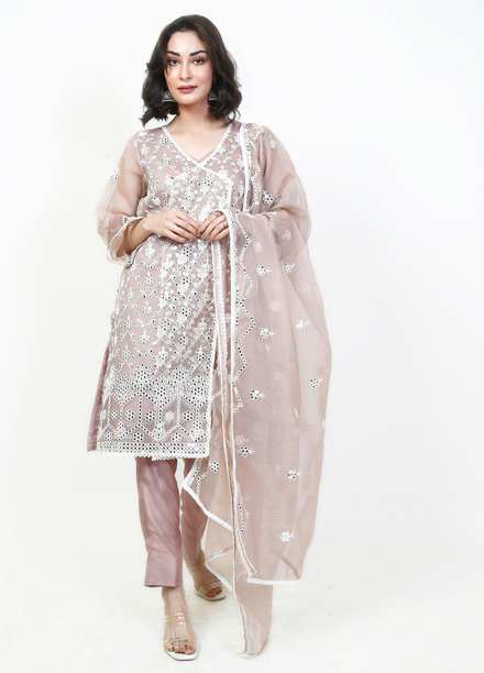 Fashion Porters Luxury Pret Embroidered Cotton Net 4 Piece Dress SUS22-TM3