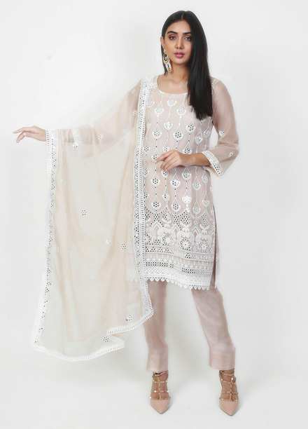 Fashion Porters Luxury Pret Embroidered Cotton Net 4 Piece Dress SUS22-TM5