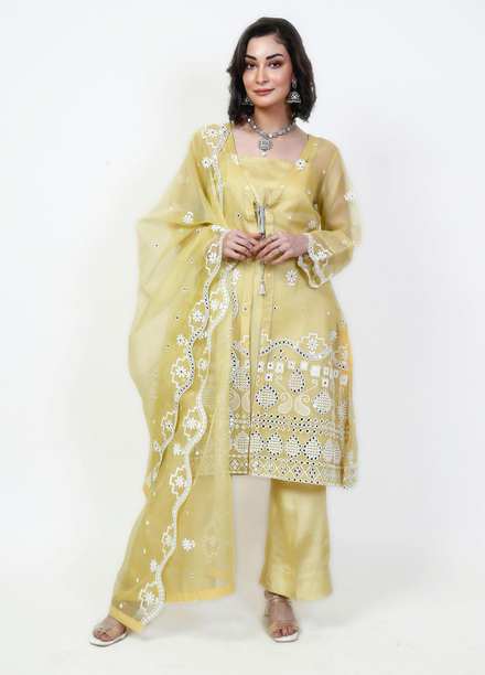 Fashion Porters Luxury Pret Embroidered Cotton Net 4 Piece Dress SUS22-TM8