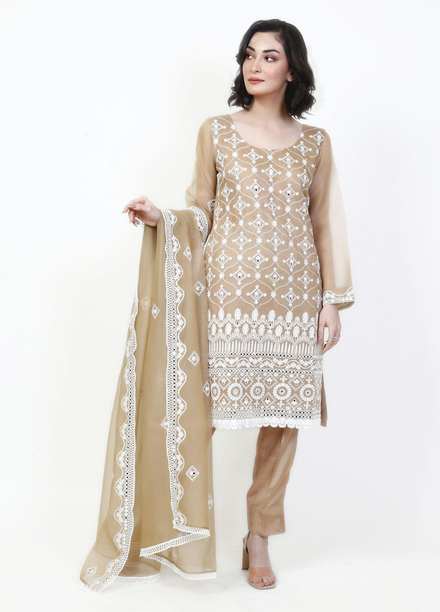 Fashion Porters Luxury Pret Embroidered Cotton Net 4 Piece Dress SUS22-TM9