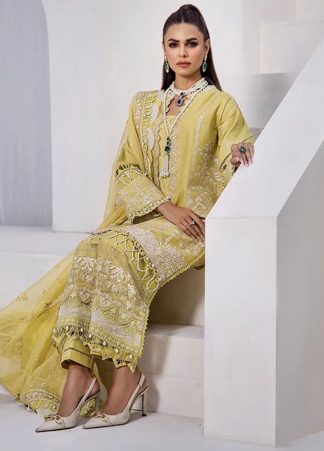 Tessa Embroidered Lawn Suits Unstitched 3 Piece Stella polaris - Festive Collection