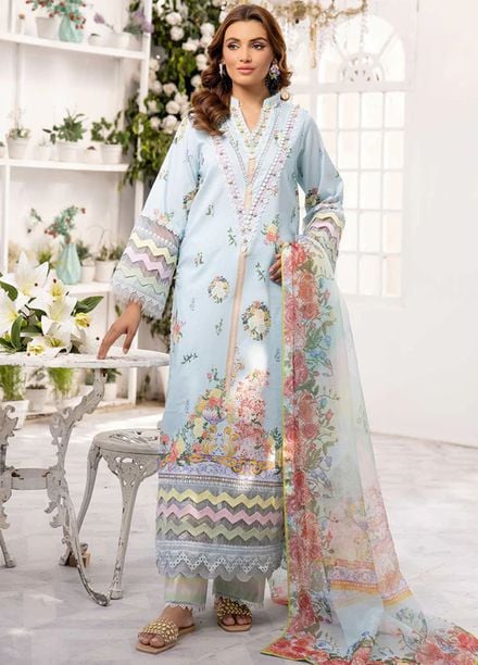 Tessa Printed Lawn Suits Unstitched 3 Piece Blooming Beauty - Summer Collection