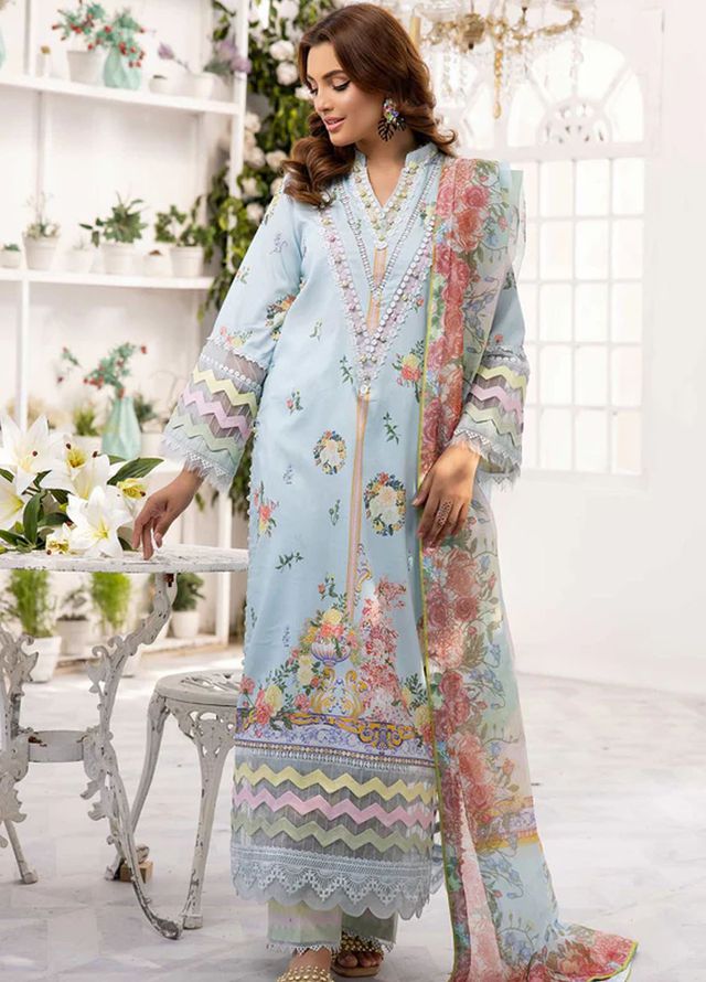 Tessa Printed Lawn Suits Unstitched 3 Piece Blooming Beauty - Summer Collection