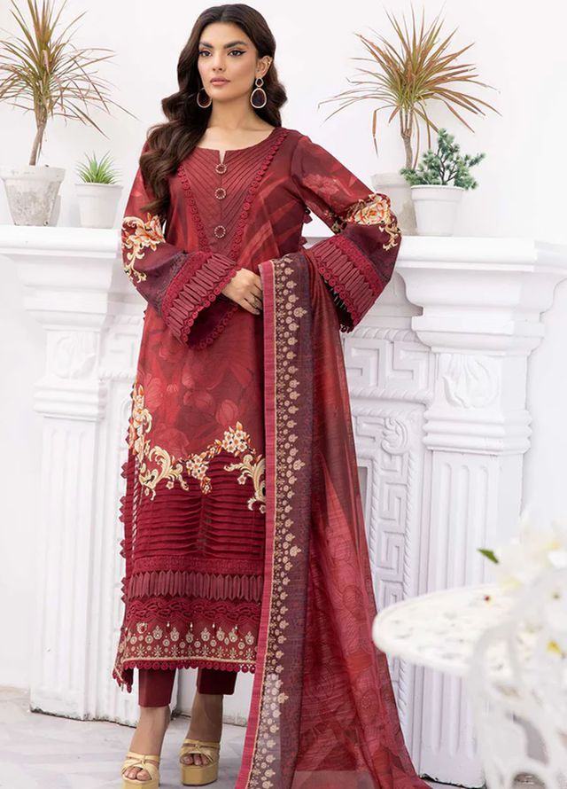 Tessa Printed Lawn Suits Unstitched 3 Piece Classic Charm - Summer Collection