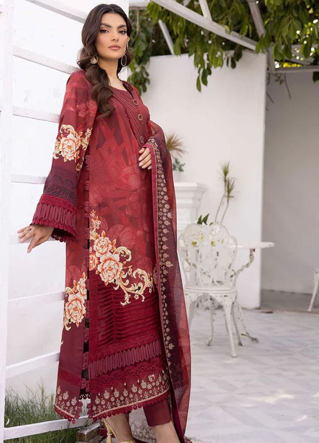 Tessa Printed Lawn Suits Unstitched 3 Piece Classic Charm - Summer Collection