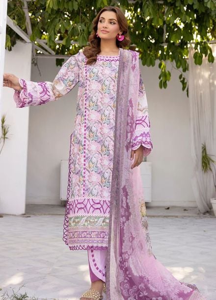 Tessa Printed Lawn Suits Unstitched 3 Piece Floral Fantasy - Summer Collection